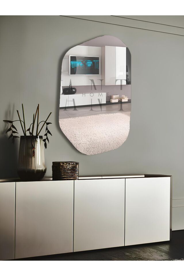 Asimetrik Ayna, Dekoratif Ayna, 85*55 Konsol Aynası, Dresuar Aynası, Tuvalet Aynası.