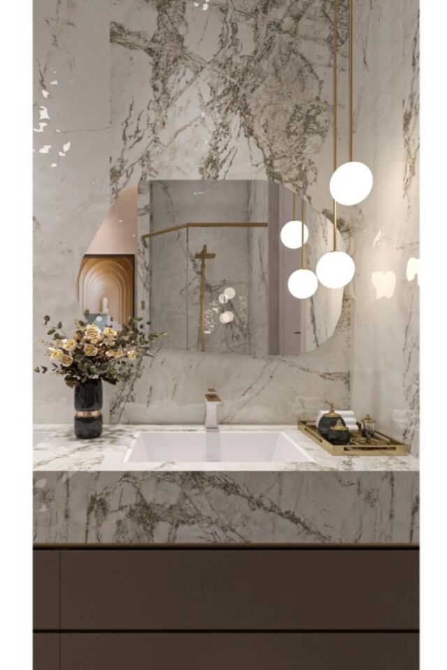 Asimetrik Ayna, Dekoratif Ayna, 85*55 Konsol Aynası, Dresuar Aynası, Tuvalet Aynası.