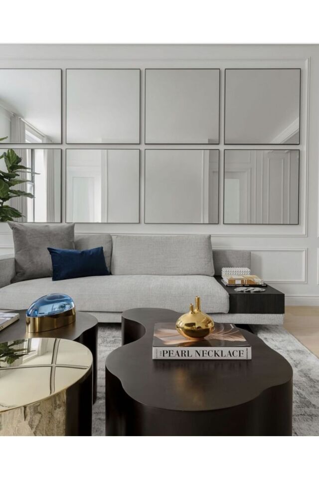 25X25 Kare 4'LÜ RODAJLI 4MM GERÇEK AYNA YAPIŞKANLI