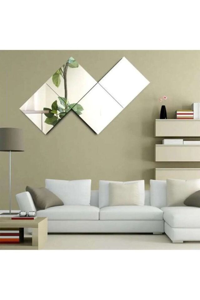 Dekoratif Kare Ayna 4lü 20x20
