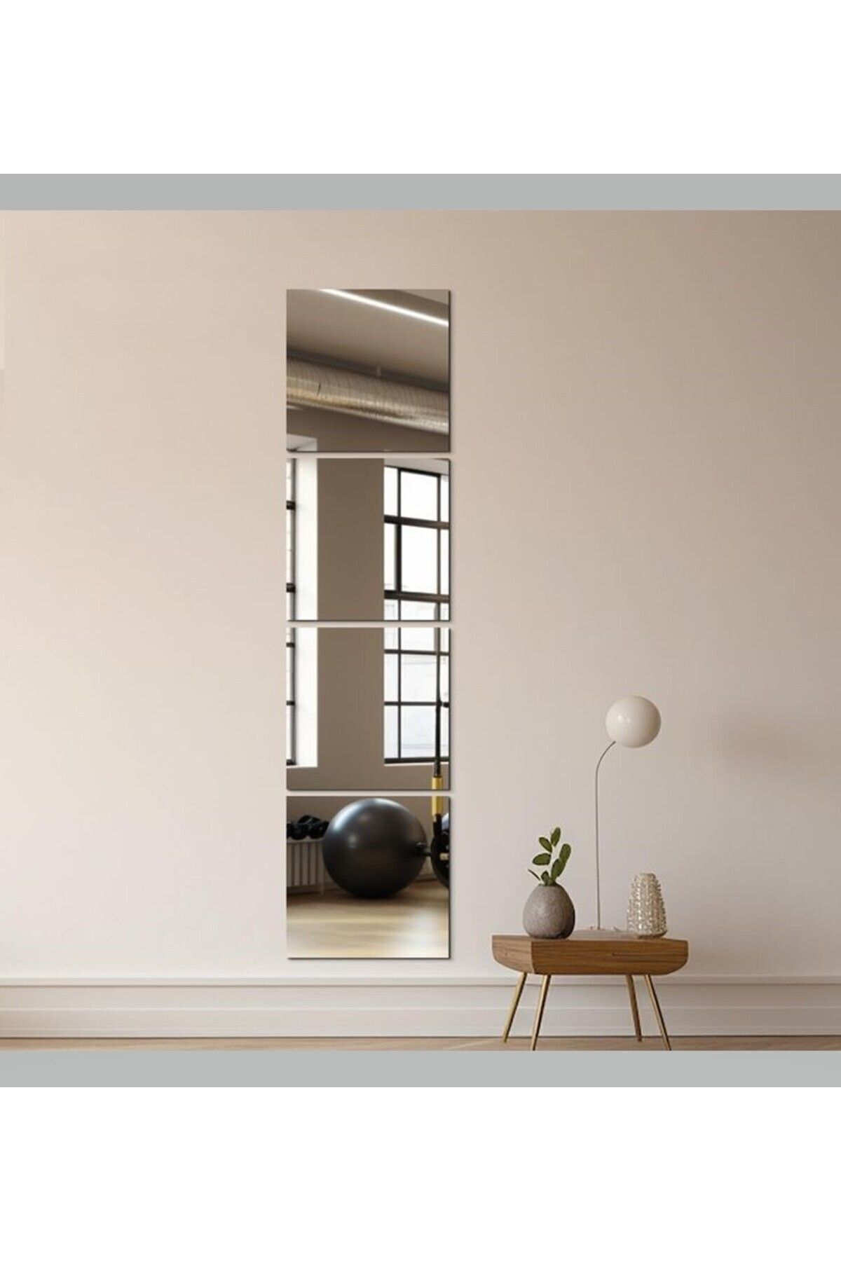 Dekoratif Kare Ayna 4lü 20x20