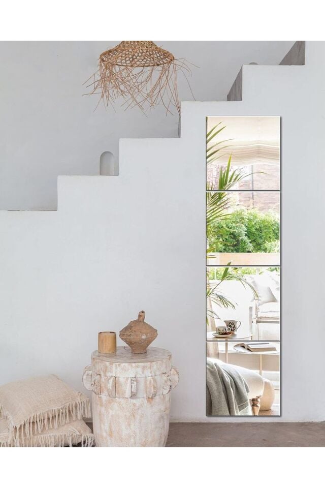 25x25 Kare Rodajlı Gerçek Ayna 21 Adet Yapışkanlı