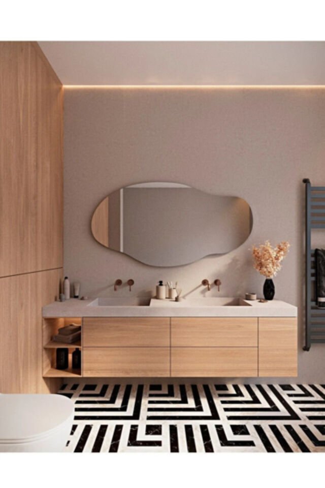 Boy Aynası, Asimetrik Ayna, Banyo Aynası, Asimetrik Boyayna, Duvar Aynası