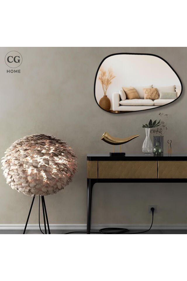 Asimetrik Ayna, 75X55 cm, Konsol Aynası, Dresuar Aynası, Duvar Aynası, Şişecam Ayna