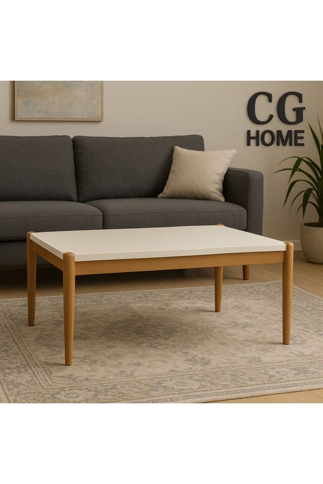 ADA Orta Sehpa, Sehpa, %100 Ahşap Lake Boya Sehpa