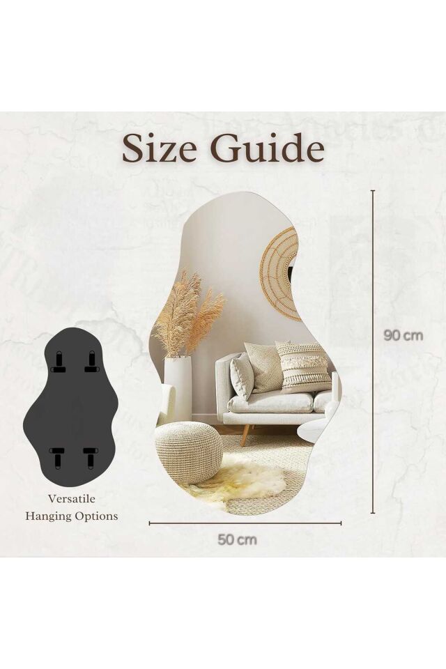 Dalga Ayna, Asimetrik Ayna, Duvar Aynası, Konsol Aynası, Lavabo Aynası, Pinterest Ayna, Holl Aynası