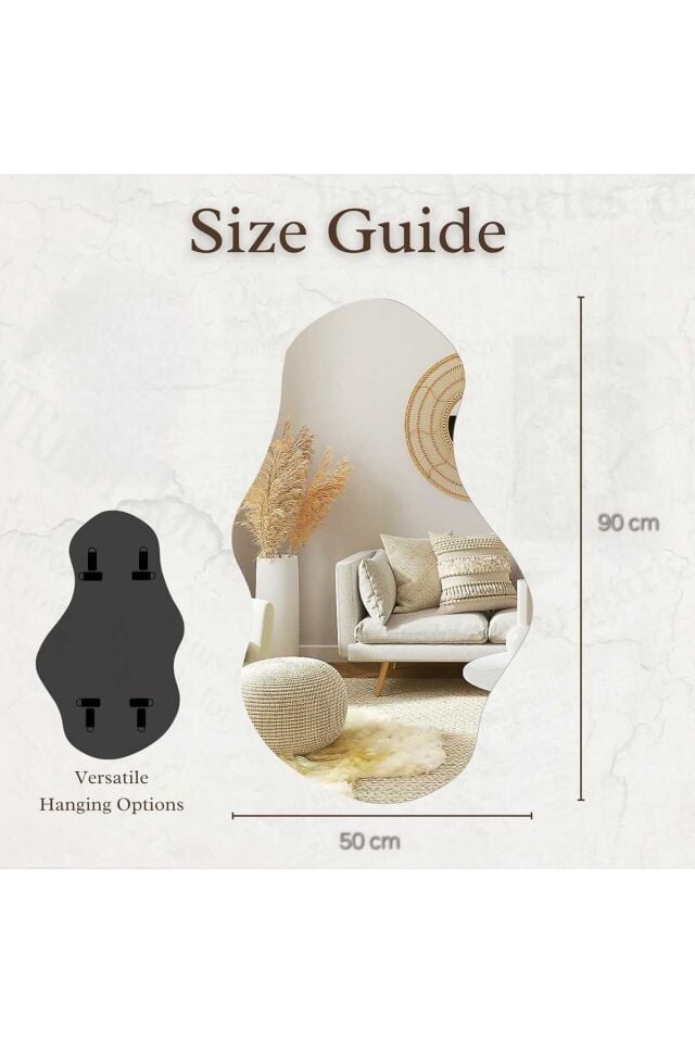 Dalga Ayna, Asimetrik Ayna, Duvar Aynası, Konsol Aynası, Lavabo Aynası, Pinterest Ayna, Holl Aynası