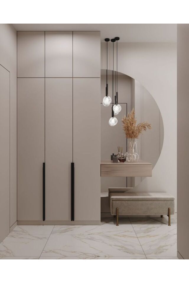 Dekoratif D Model Duvar Aynası - Yatay & Dikey Kullanım - Yarımay Ayna - Şık Tasarım - Tam Boy Ayna