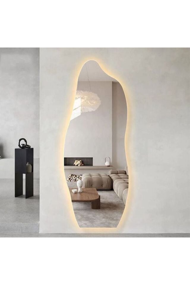Boy Aynası Ledli, Asimetrik Ayna, Boy Aynası, Ledli Ayna, Duvar Aynası, Günışığı Led