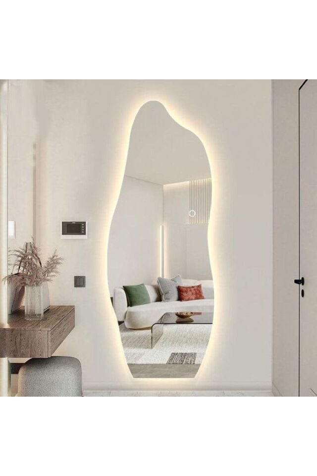 Boy Aynası Ledli, Asimetrik Ayna, Boy Aynası, Ledli Ayna, Duvar Aynası, Günışığı Led