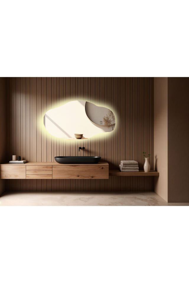 Boy Aynası Ledli, Asimetrik Ayna, Asimetrik Boy Aynası, Ledli Ayna, Duvar Aynası, Günışığı Led