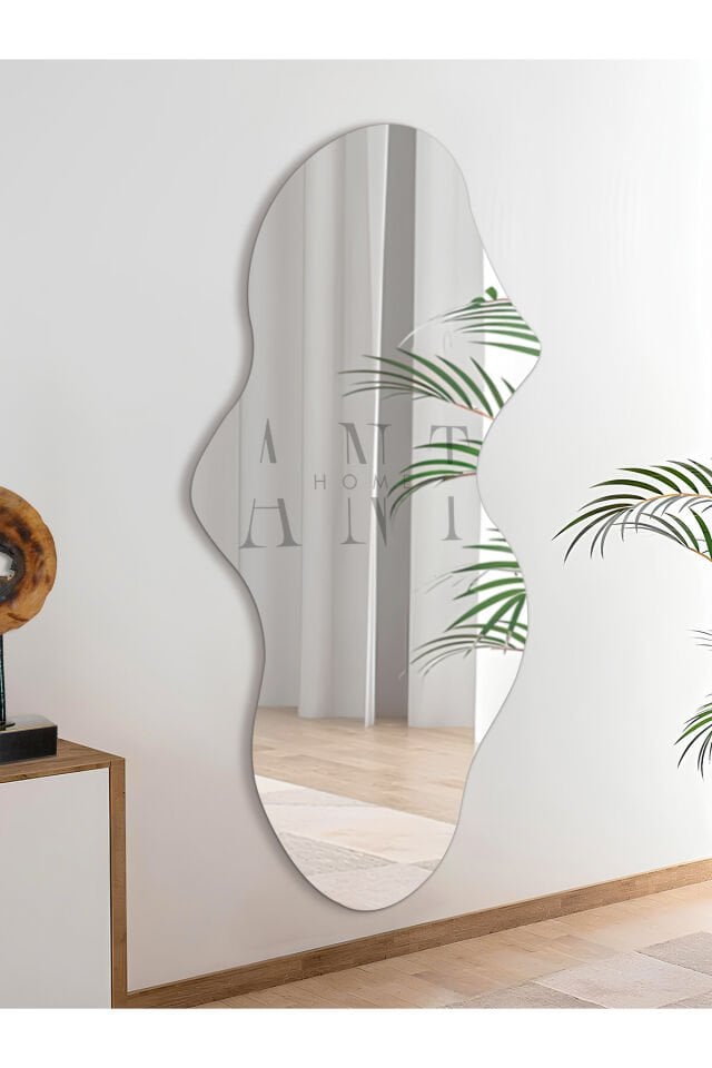 Asimetrik Ayna, Dekoatif Ayna, Big Size 100cm X 50cm 1.sınıf Rodajlı Şişecam Marka Ayna Holl Aynası
