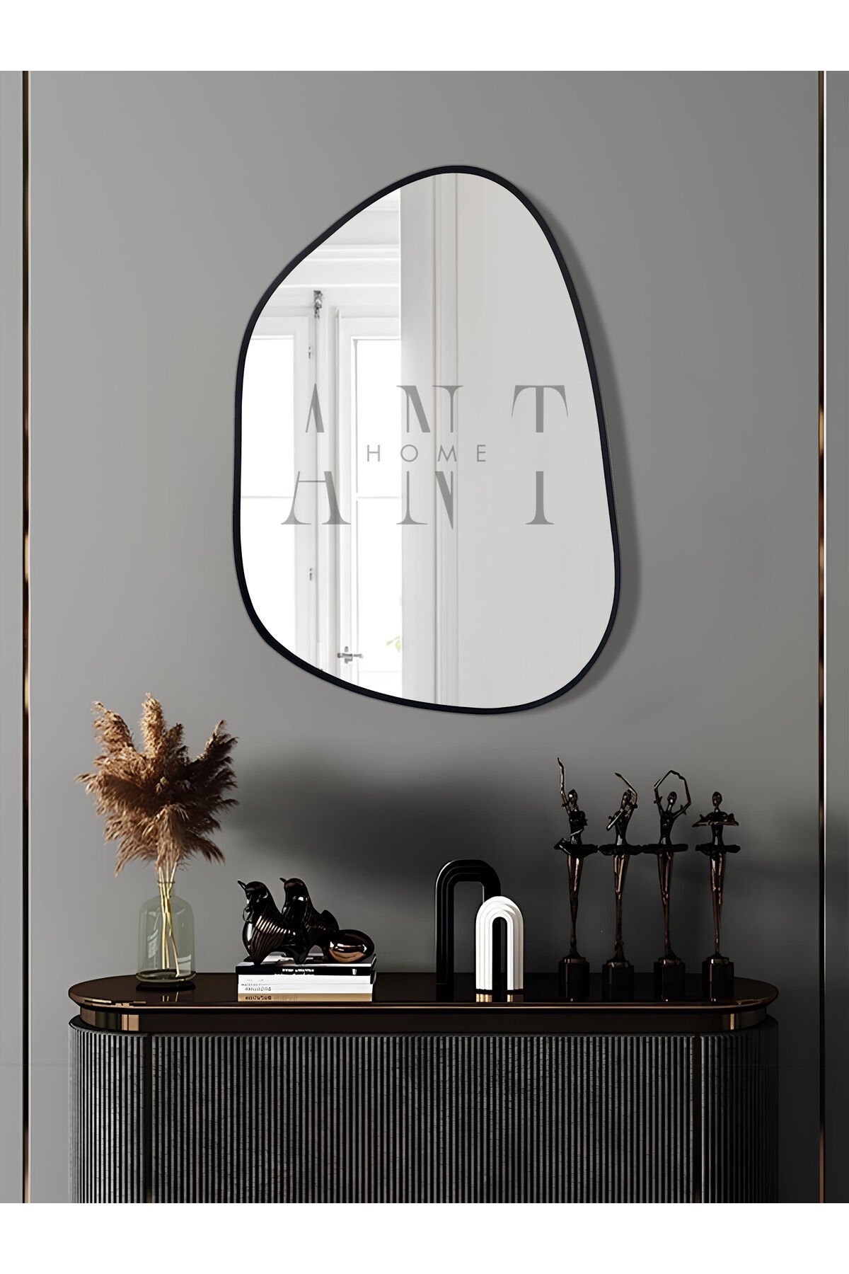 Asimetrik Ayna 75X55 cm Konsol Aynası, Dresuar Aynası, Duvar Aynası, 1.kalite Şişecam Ayna