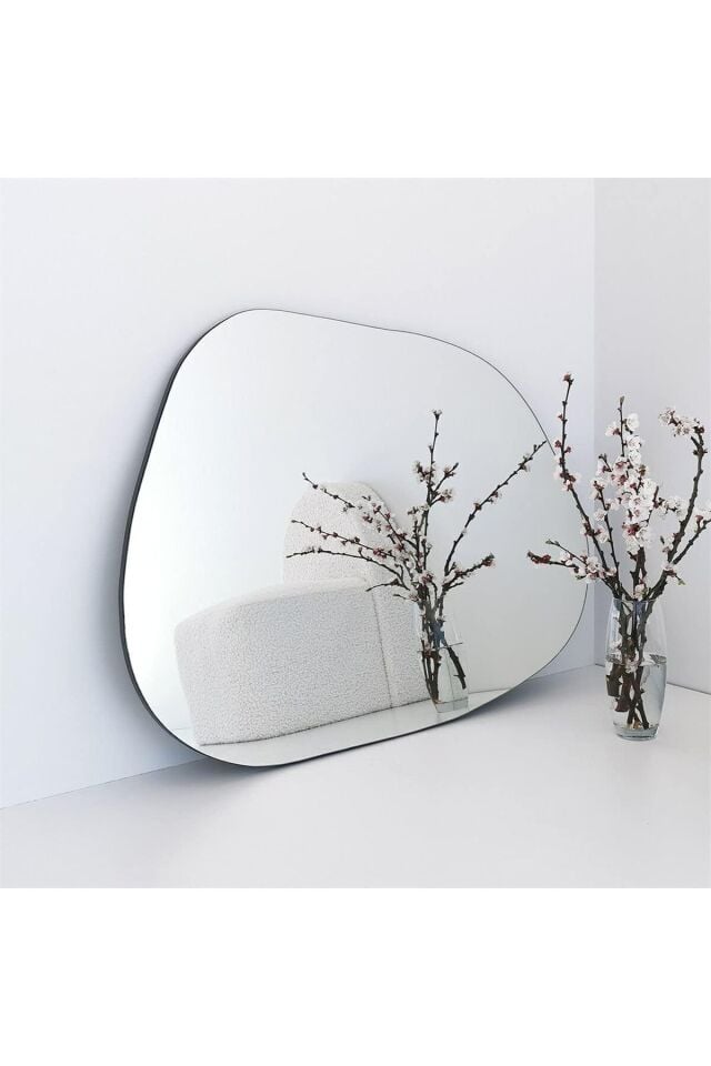 Luna Asimetrik Model Çerçevesiz Ayna Duvar Aynası Konsol Aynası