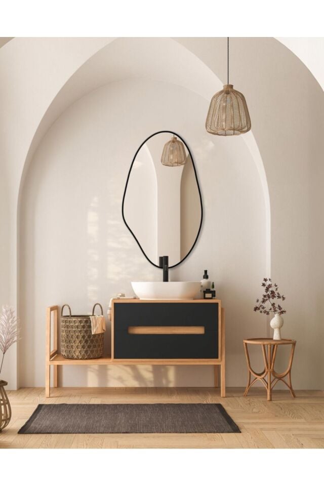 Asimetrik Ayna, Konsol Aynası, Dresuar Aynası, Tuvalet Aynası Holl Ayna 1.kalite Ayna 75x50 cm