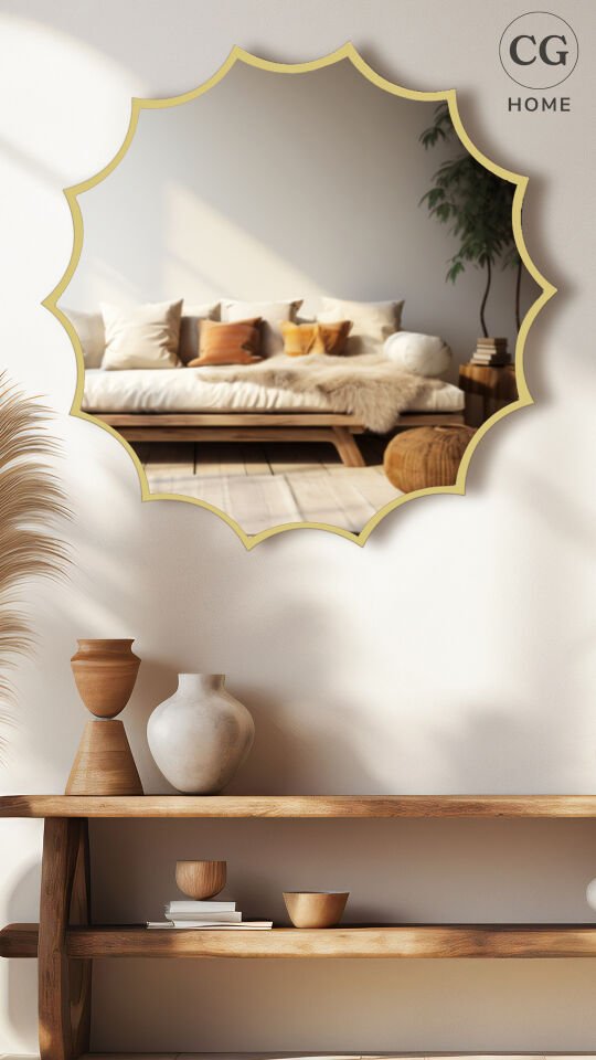 Güneş Asimetrik Ayna, Duvar Aynası, Konsol Aynası, Holl Aynası