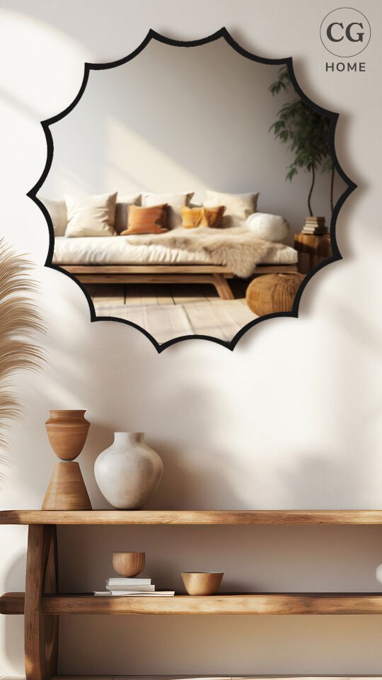 Güneş Asimetrik Ayna, Duvar Aynası, Konsol Aynası, Holl Aynası