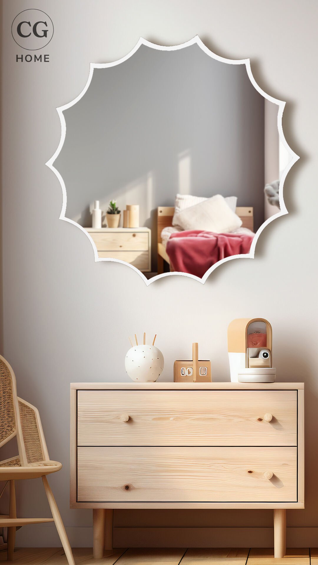 Güneş Asimetrik Ayna, Duvar Aynası, Konsol Aynası, Holl Aynası