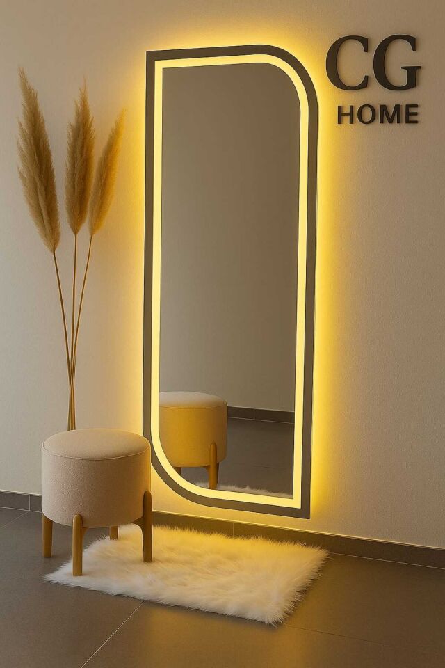 Ledli Ayna, Lazer Kumlamalı, Dekoratif Ayna, Duvar Aynası, Konsol Aynası, Holl Aynası, Günışığı Led