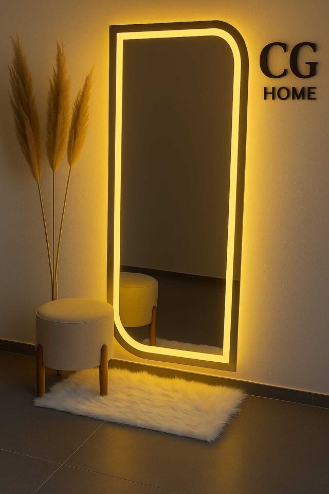 Ledli Ayna, Lazer Kumlamalı, Dekoratif Ayna, Duvar Aynası, Konsol Aynası, Holl Aynası, Günışığı Led