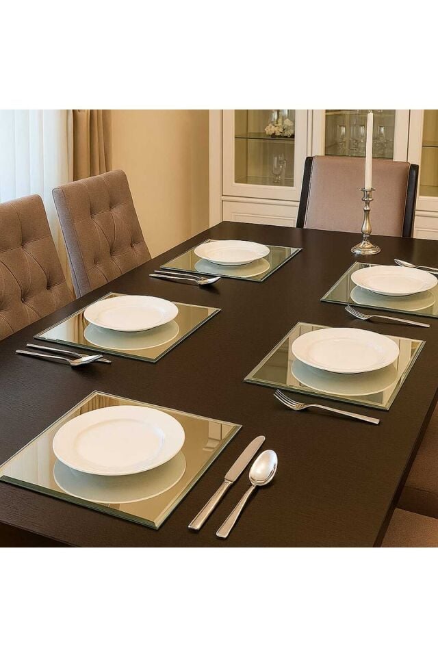 Masa Üstü Ayna Bizoteli Ayna Aynalı Supla Kare Ayna 30X30 CM Bizoteli Ayna Şişecam Ayna