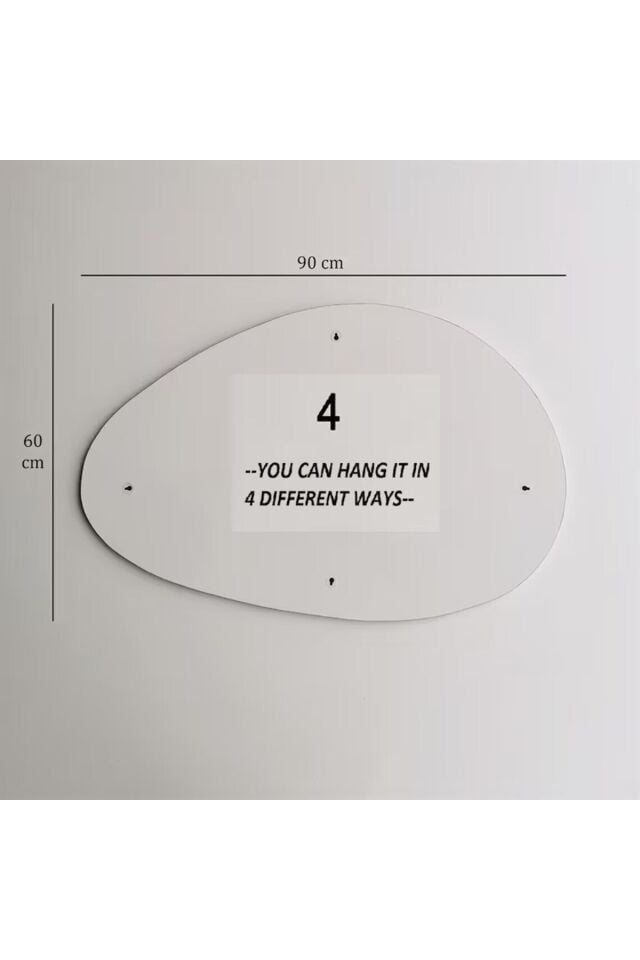 Asimetrik Ayna, Dekoratif Ayna, 90x60, Konsol Aynası, Dresuar Aynası, Tuvalet Aynası. 1.kalite