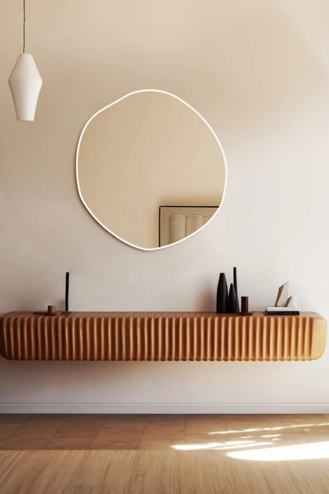 ARYA ASİMETRİK AYNA, DEKORATİF AYNA, KONSOL AYNASI, DRESUAR AYNASI