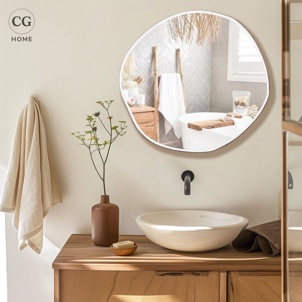 ARYA ASİMETRİK AYNA, DEKORATİF AYNA, KONSOL AYNASI, DRESUAR AYNASI