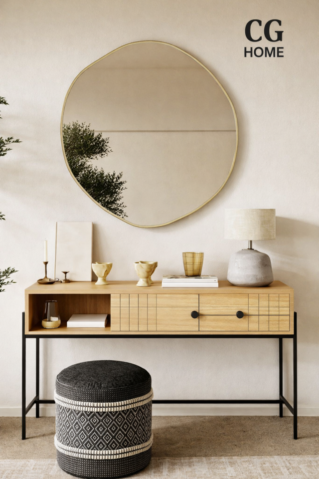 ARYA ASİMETRİK AYNA, DEKORATİF AYNA, KONSOL AYNASI, DRESUAR AYNASI