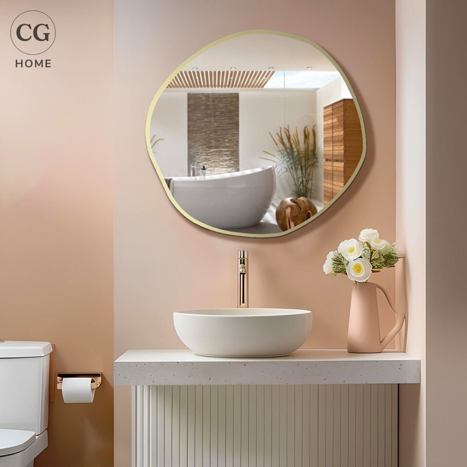 ARYA ASİMETRİK AYNA, DEKORATİF AYNA, KONSOL AYNASI, DRESUAR AYNASI