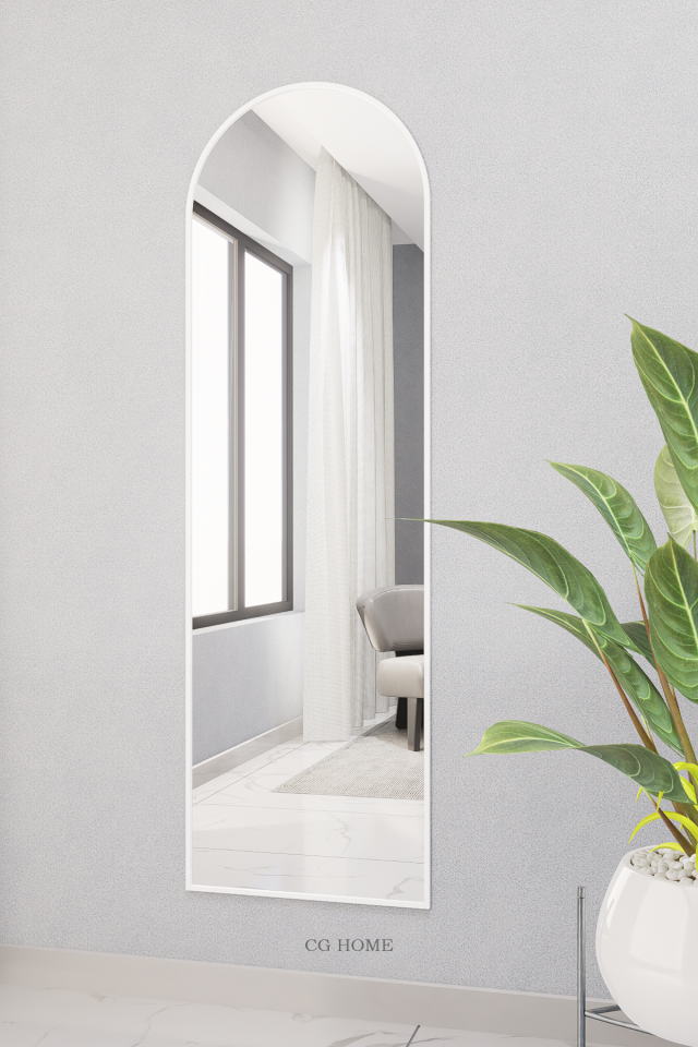 Dekoratif Ayna Mdf Oval Boy Ayna Duvar Aynası 165x45 Gold