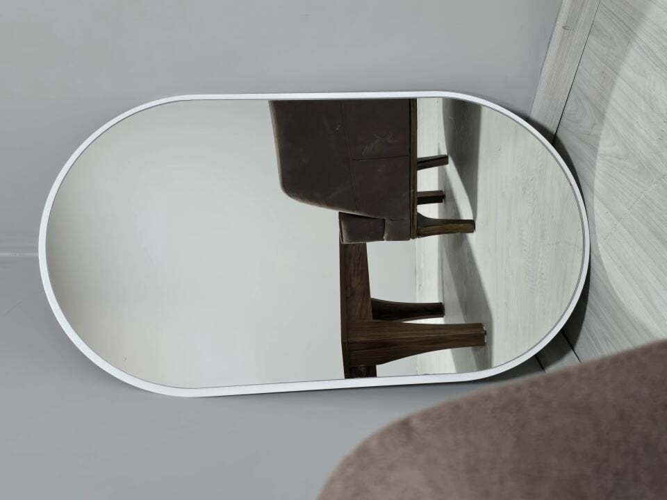 Model Alfa Elips Dekoratif Ayna Duvar Aynası Konsol Aynası Mdf 90cm X 50 Cm Elips Ayna