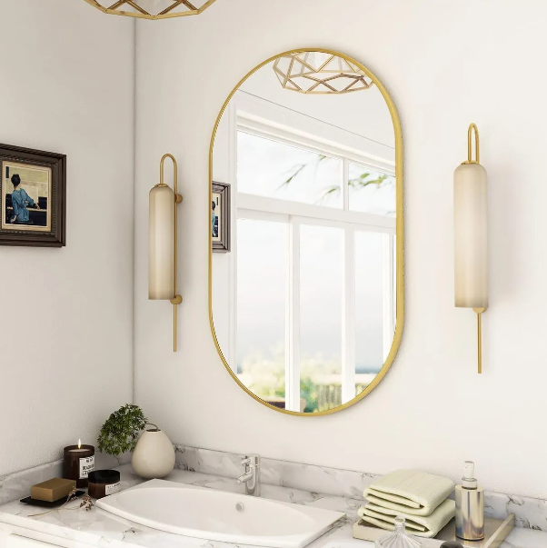 Model Alfa Elips Dekoratif Ayna Duvar Aynası Konsol Aynası Mdf 90cm X 50 Cm Elips Ayna