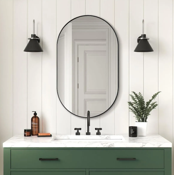 Model Alfa Elips Dekoratif Ayna Duvar Aynası Konsol Aynası Mdf 90cm X 50 Cm Elips Ayna