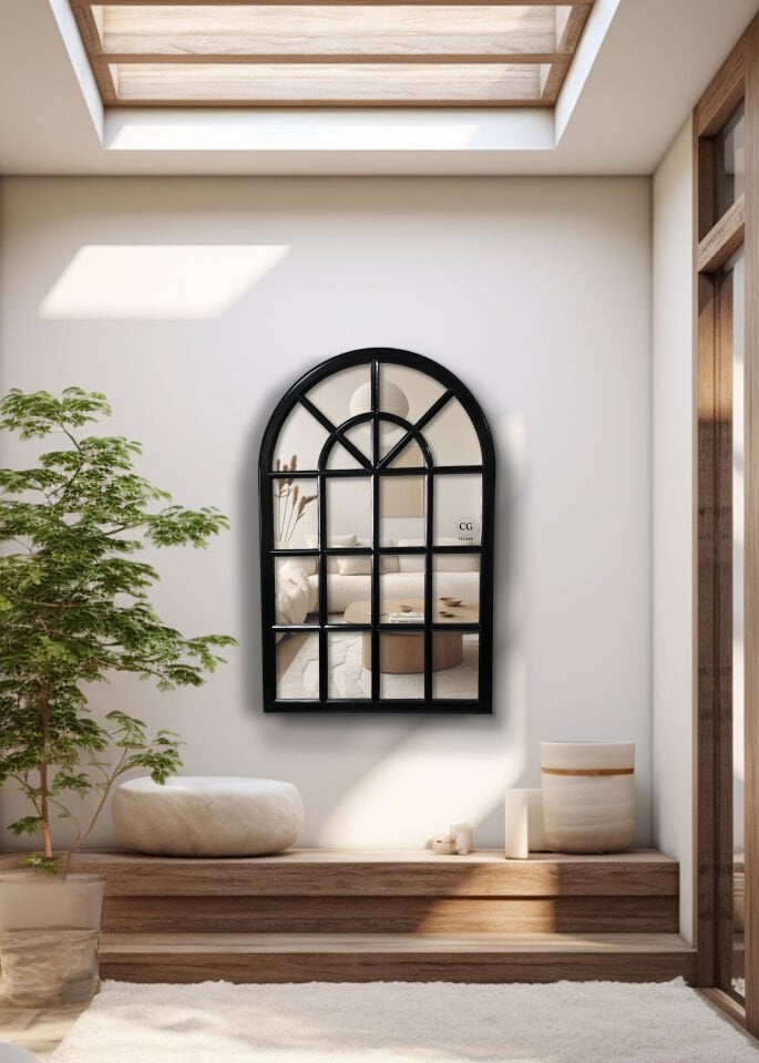 Pencere Model Ayna Duvar Aynası Salon Aynası Dressuar Aynası 103cm X 70 Cm