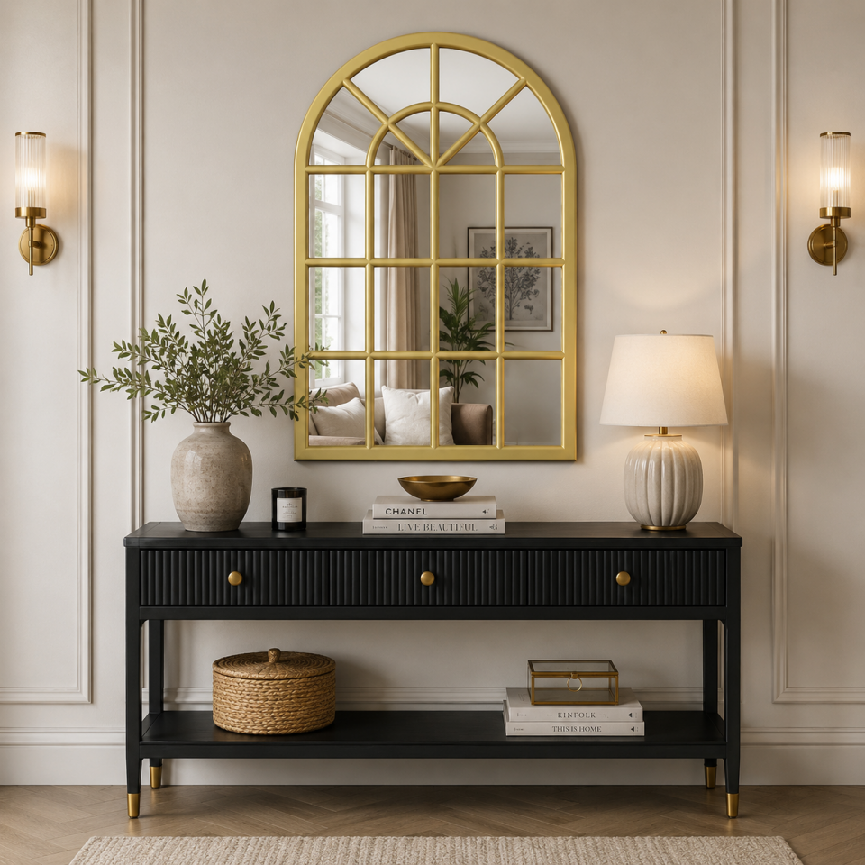 Pencere Model Ayna Duvar Aynası Salon Aynası Dressuar Aynası 103cm X 70 Cm