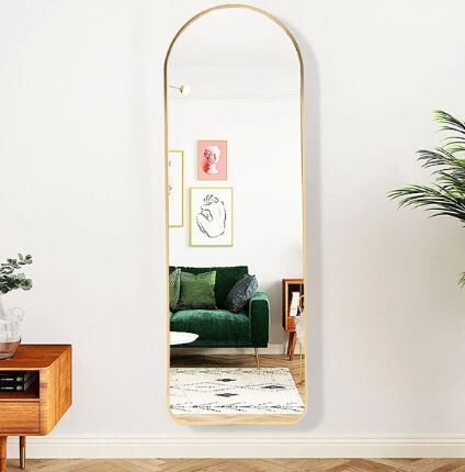 dekoratif ayna mdf oval kesim boy ayna duvar aynası 165 X 45 cm