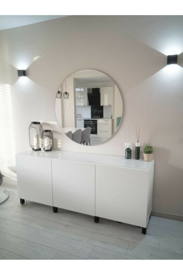 Ayna, Yuvarlak Ayna, Dekoratif Ayna, Banyo Aynası, Konsol Aynası