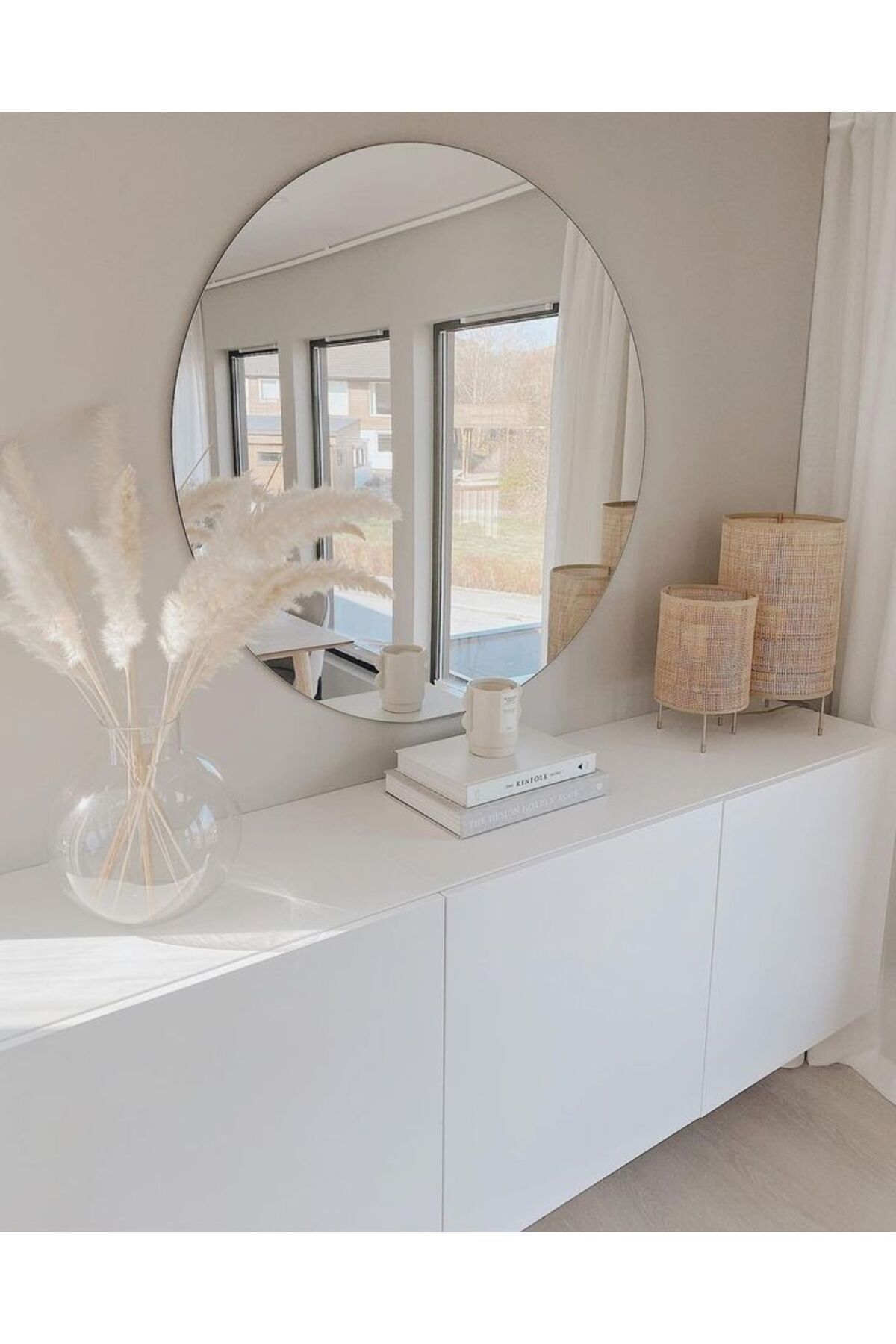 Ayna, Yuvarlak Ayna, Dekoratif Ayna, Banyo Aynası, Konsol Aynası