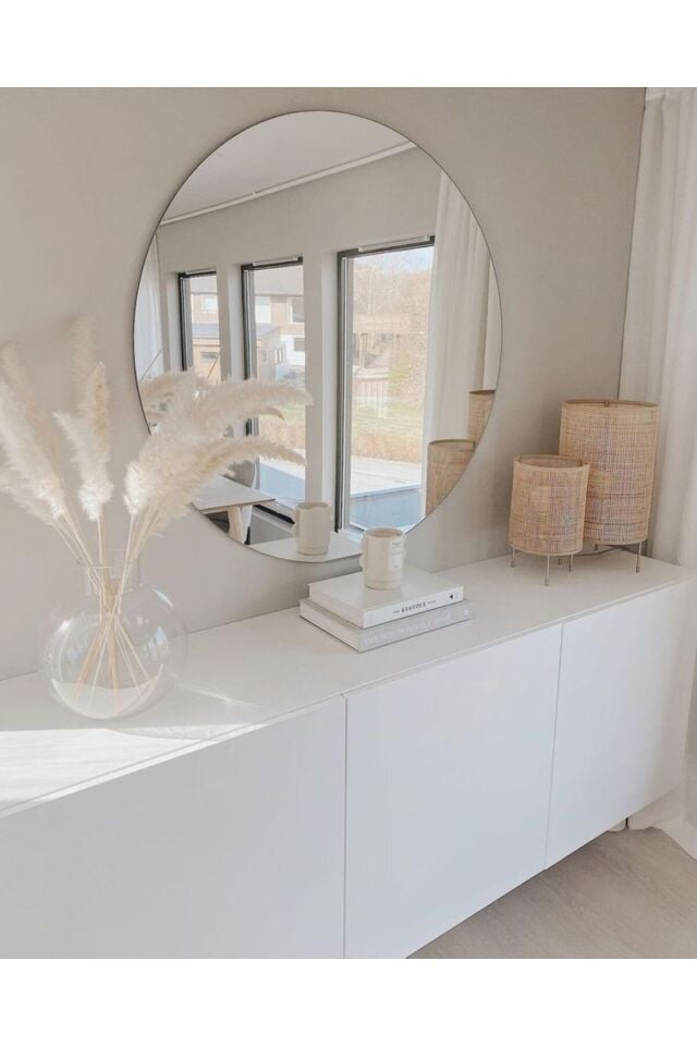 Ayna, Yuvarlak Ayna, Dekoratif Ayna, Banyo Aynası, Konsol Aynası