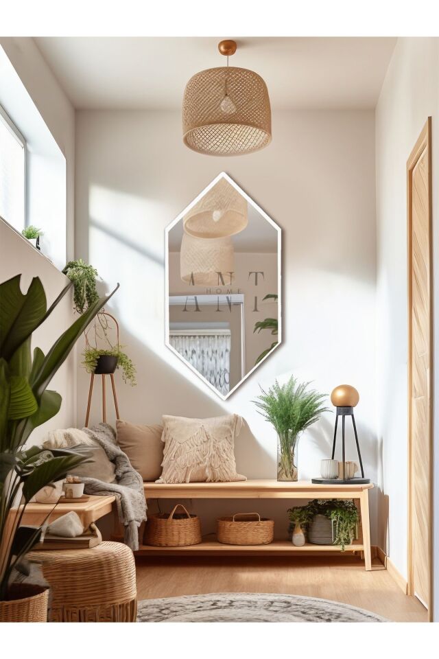 Ayna, Duvar Aynası, Konsol Aynası, Holl Aynası, Banyo Aynası 80X40 Beyaz