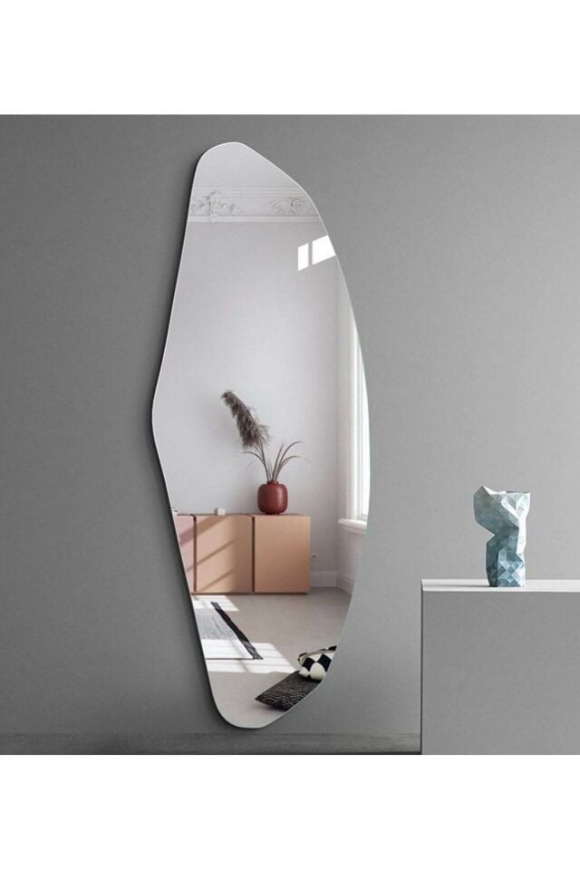 Soft Boy Aynası, Duvar Aynası 112cm X 50cm Gümüş