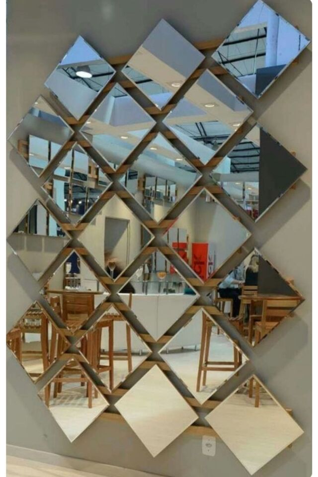 20x20 Kare Rodajlı Gerçek Ayna