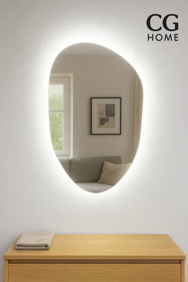 Luna Ledli Ayna, Ledli Ayna, Konsol Aynası, Dresuar Aynası, Banyo Aynası