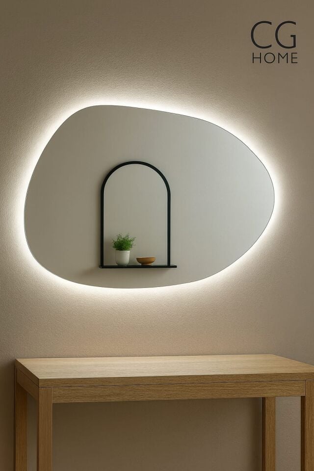 Luna Ledli Ayna, Ledli Ayna, Konsol Aynası, Dresuar Aynası, Banyo Aynası