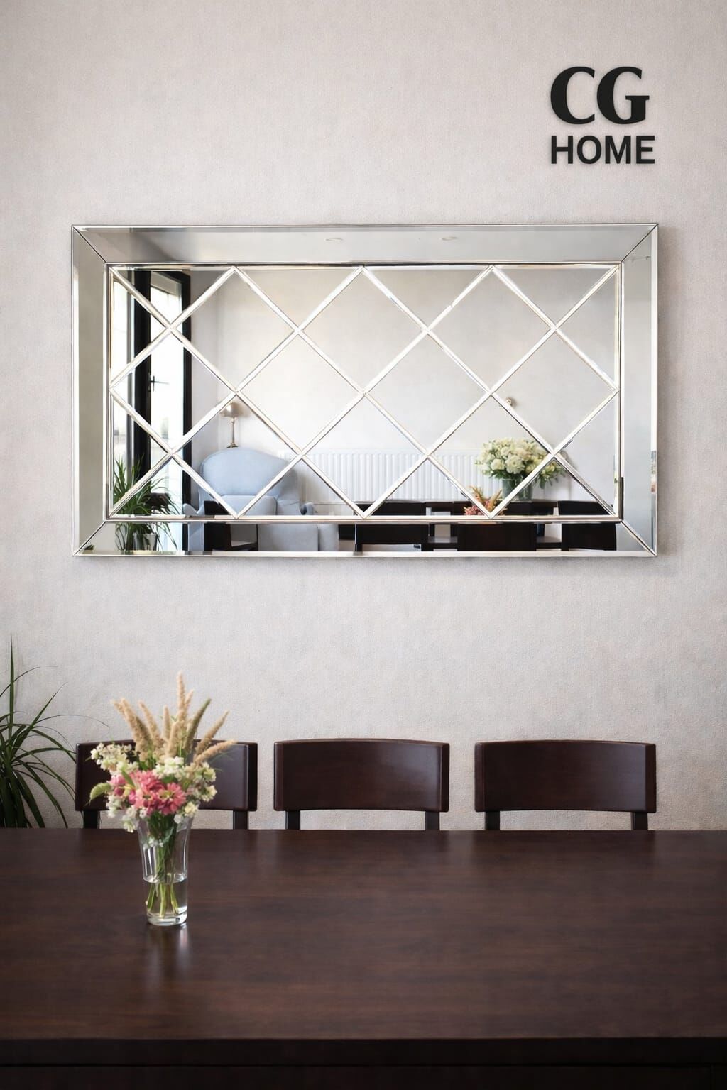 Dekoratif Ayna Baklava Desenli Ayna Bizoteli Ayna Salon Aynası Ofis Aynası Konsol Aynası