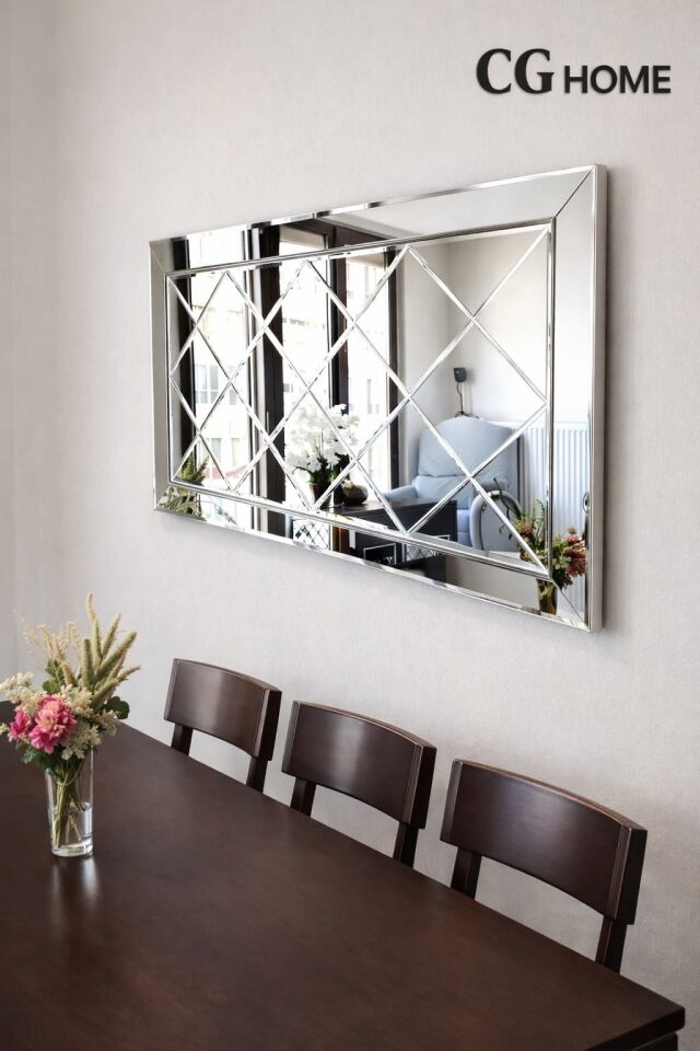 Dekoratif Ayna Baklava Desenli Ayna Bizoteli Ayna Salon Aynası Ofis Aynası Konsol Aynası