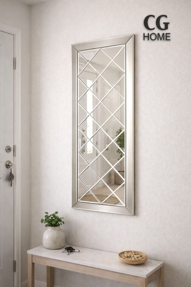 Dekoratif Ayna Baklava Desenli Ayna Bizoteli Ayna Salon Aynası Ofis Aynası Konsol Aynası