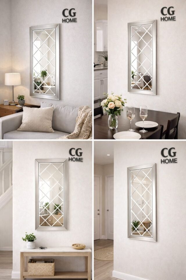 Dekoratif Ayna Baklava Desenli Ayna Bizoteli Ayna Salon Aynası Ofis Aynası Konsol Aynası